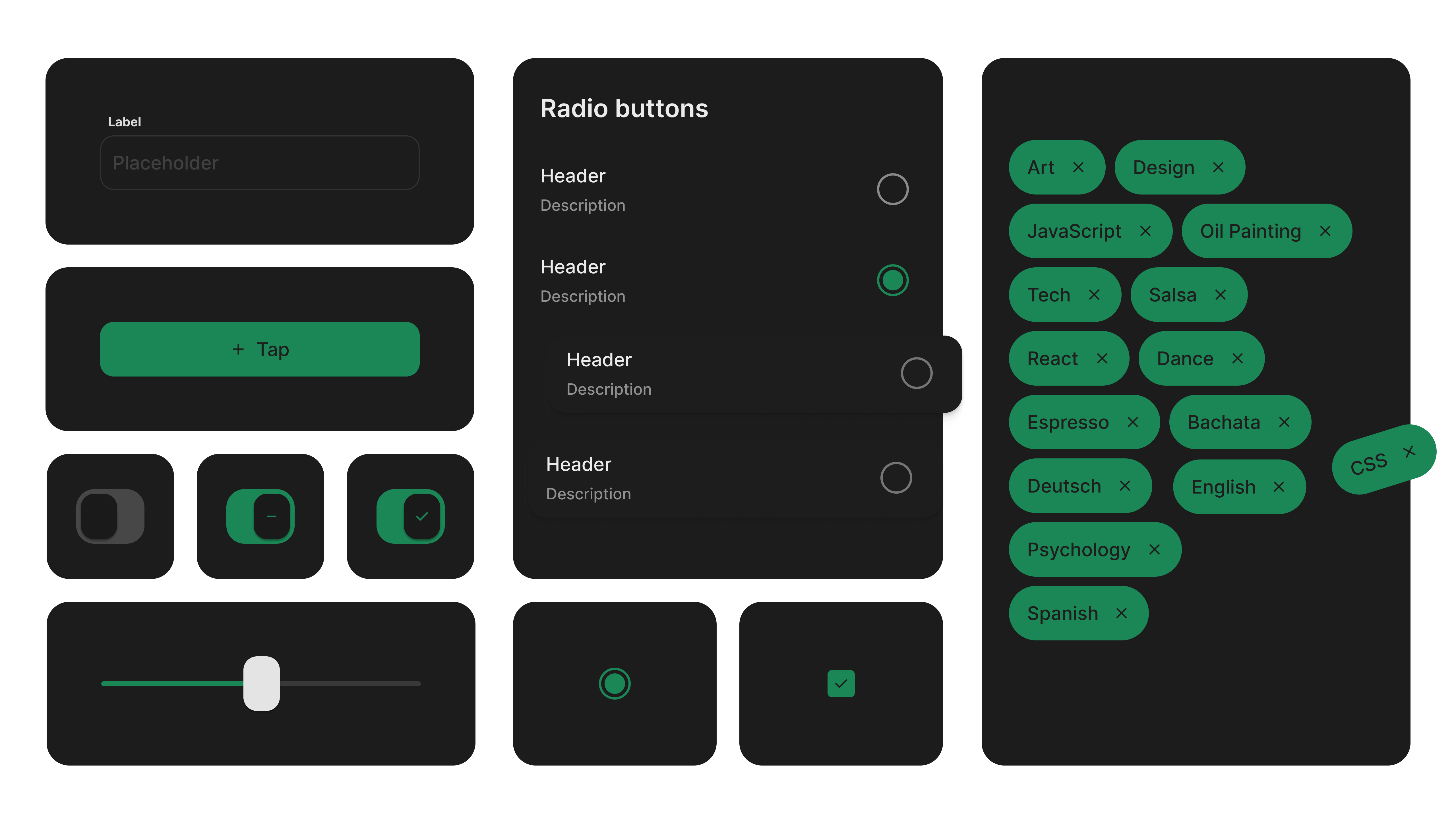 Mobile component samples