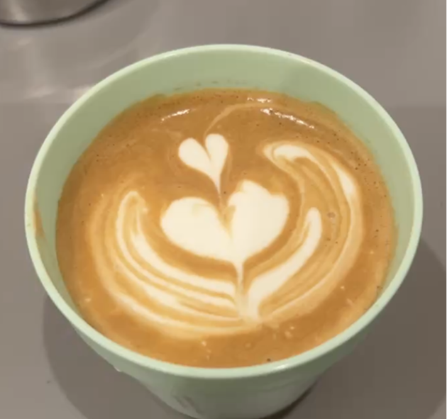 Flat white with latte art