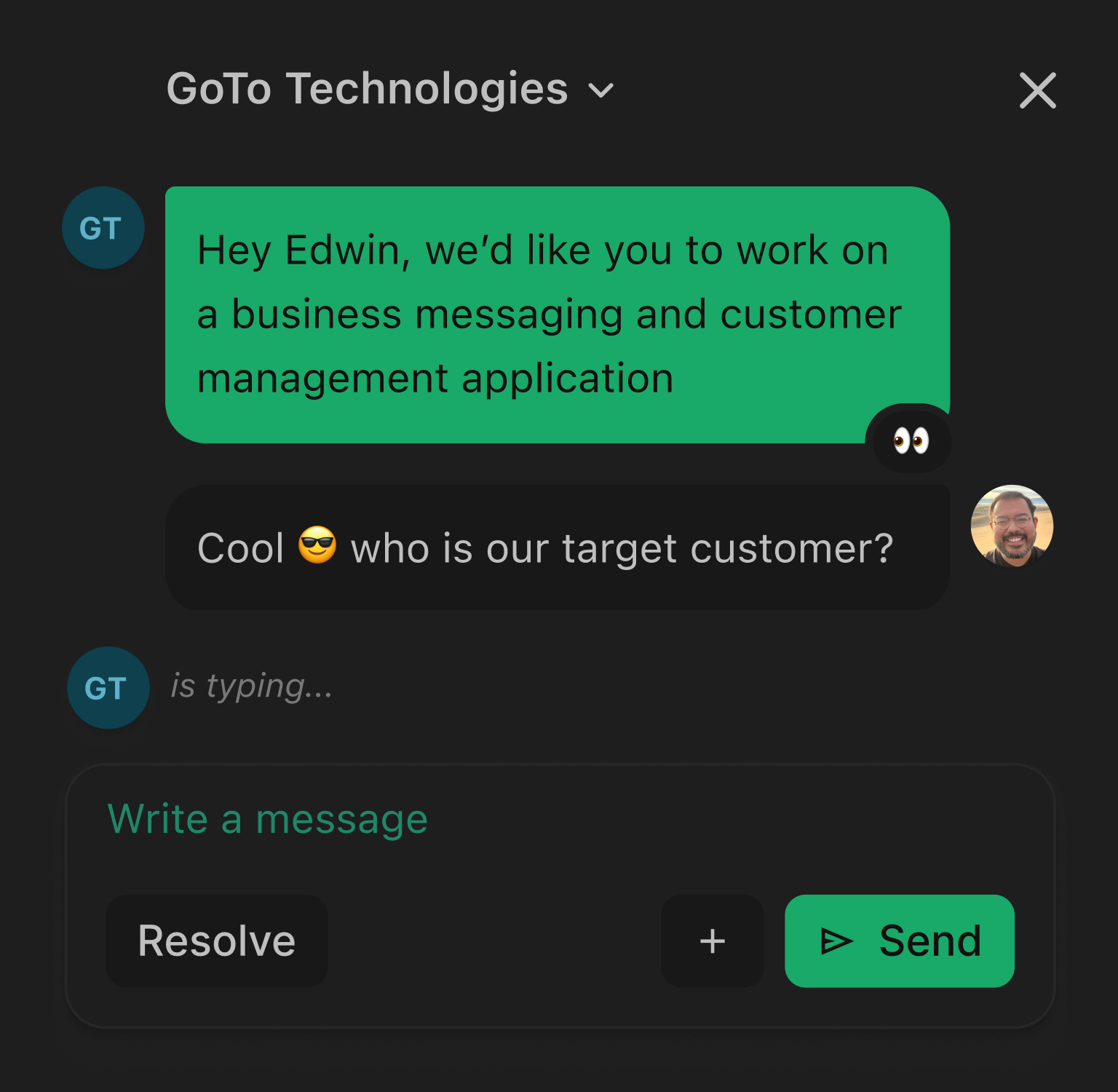 Inbox conversation 1