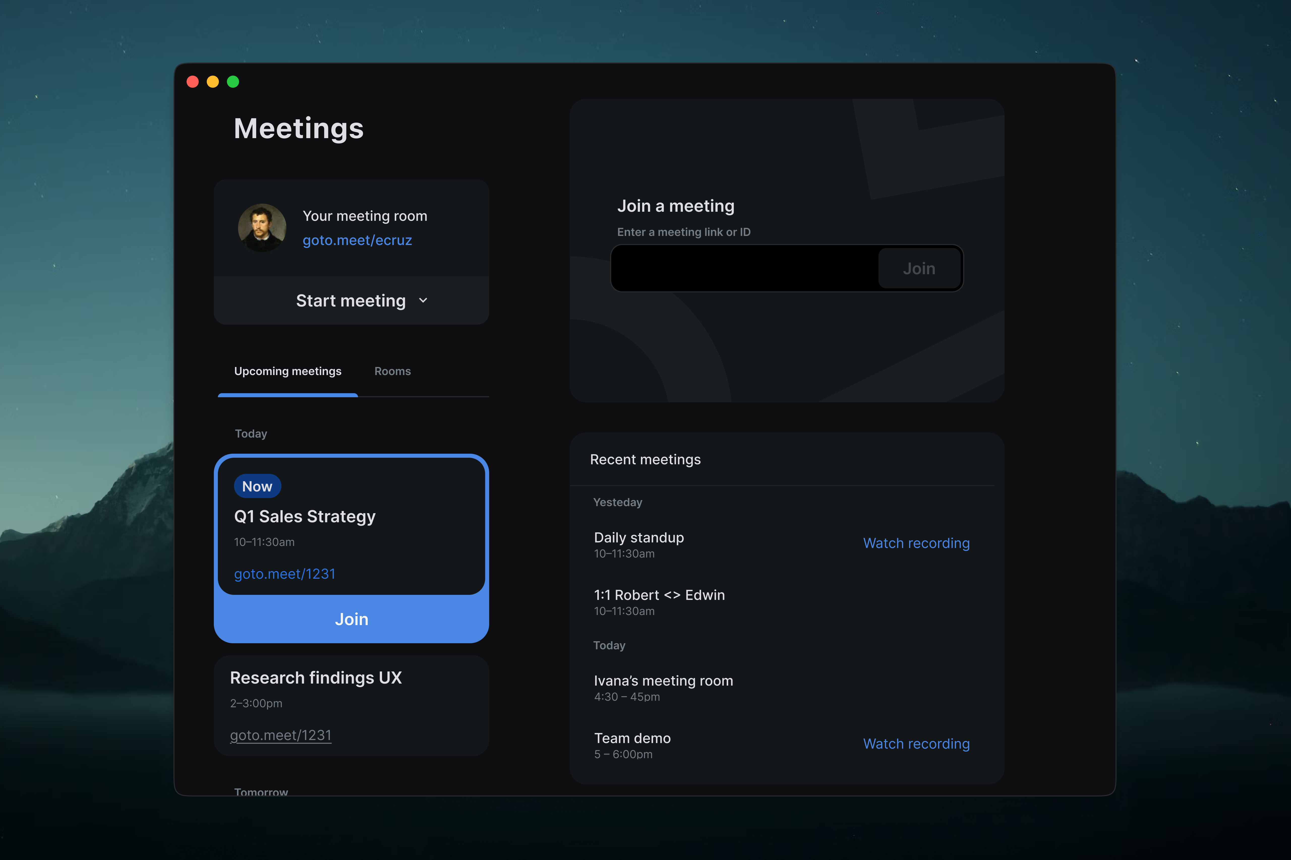 Meetings scheduling hero