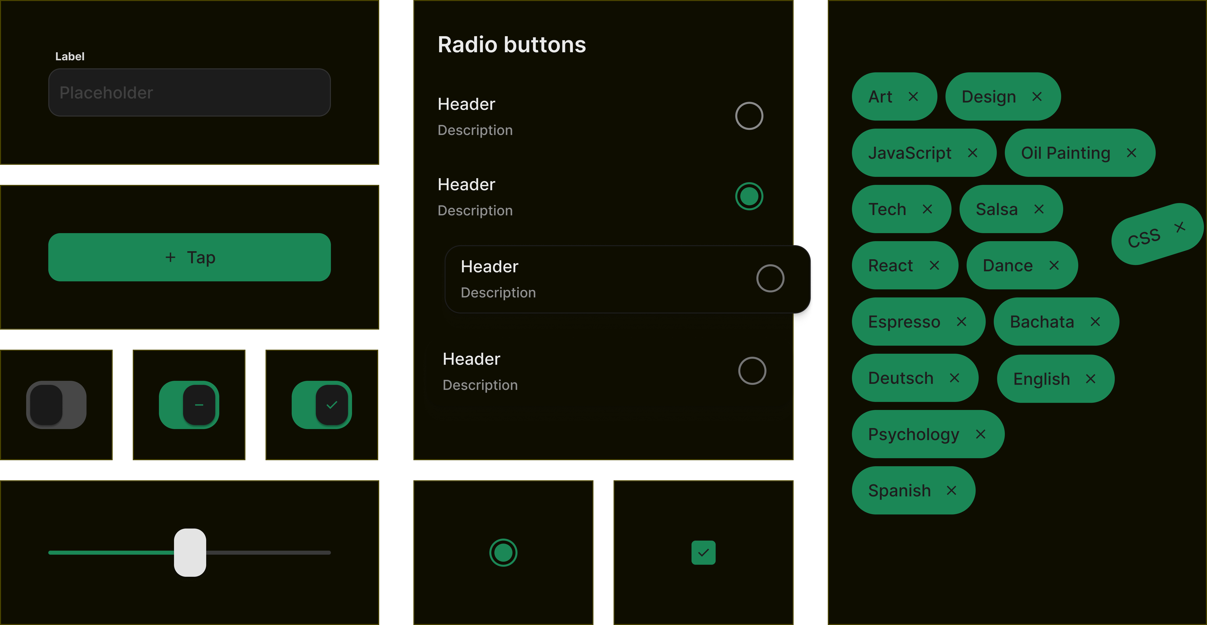 Mobile component samples