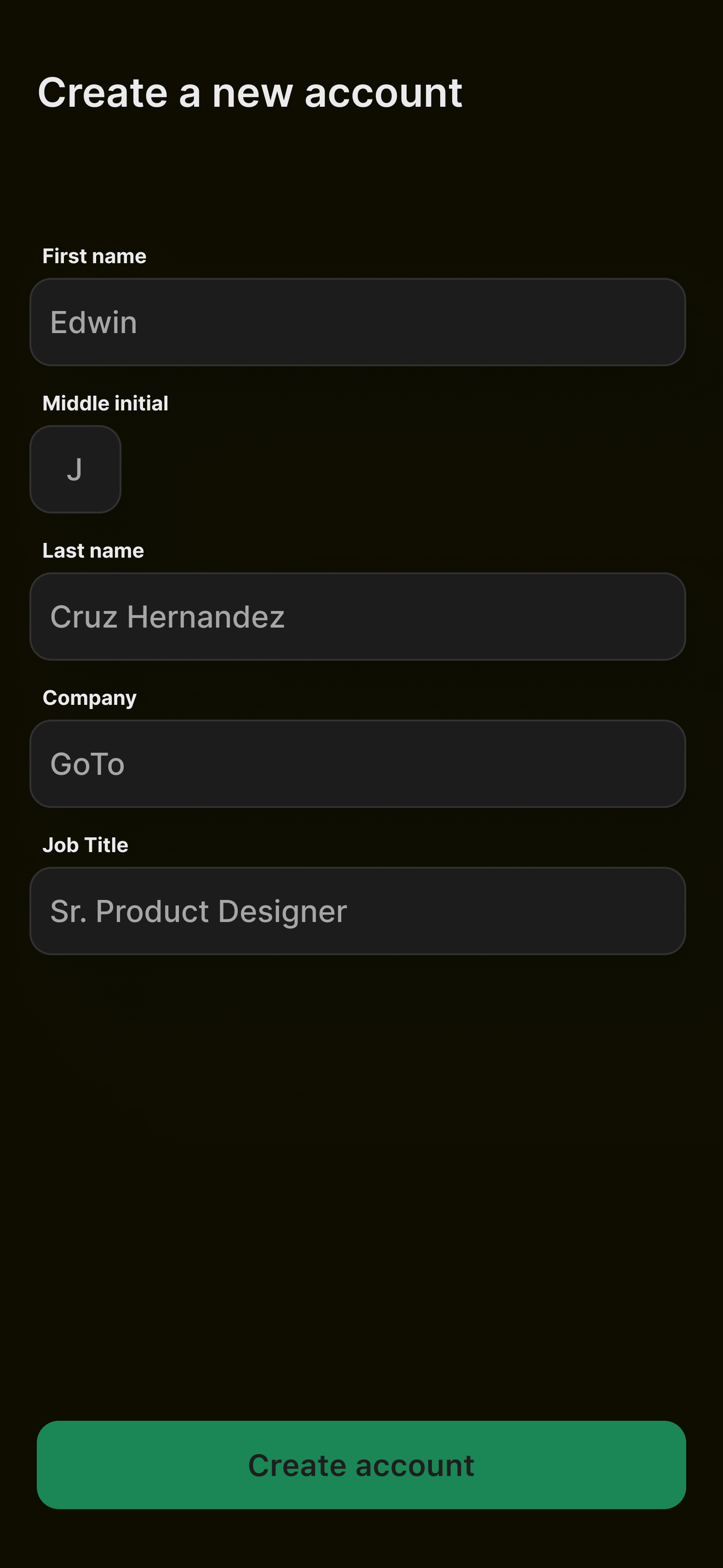 Text input in context