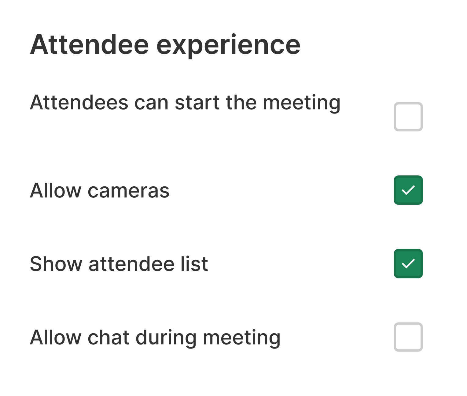 Attendee experience