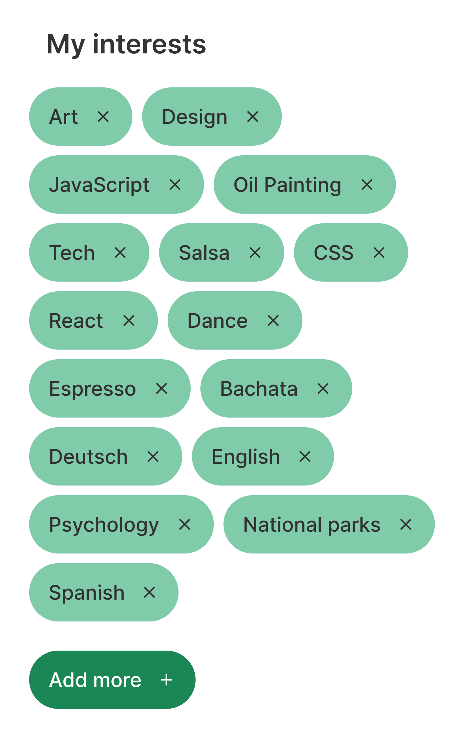My filters and chips