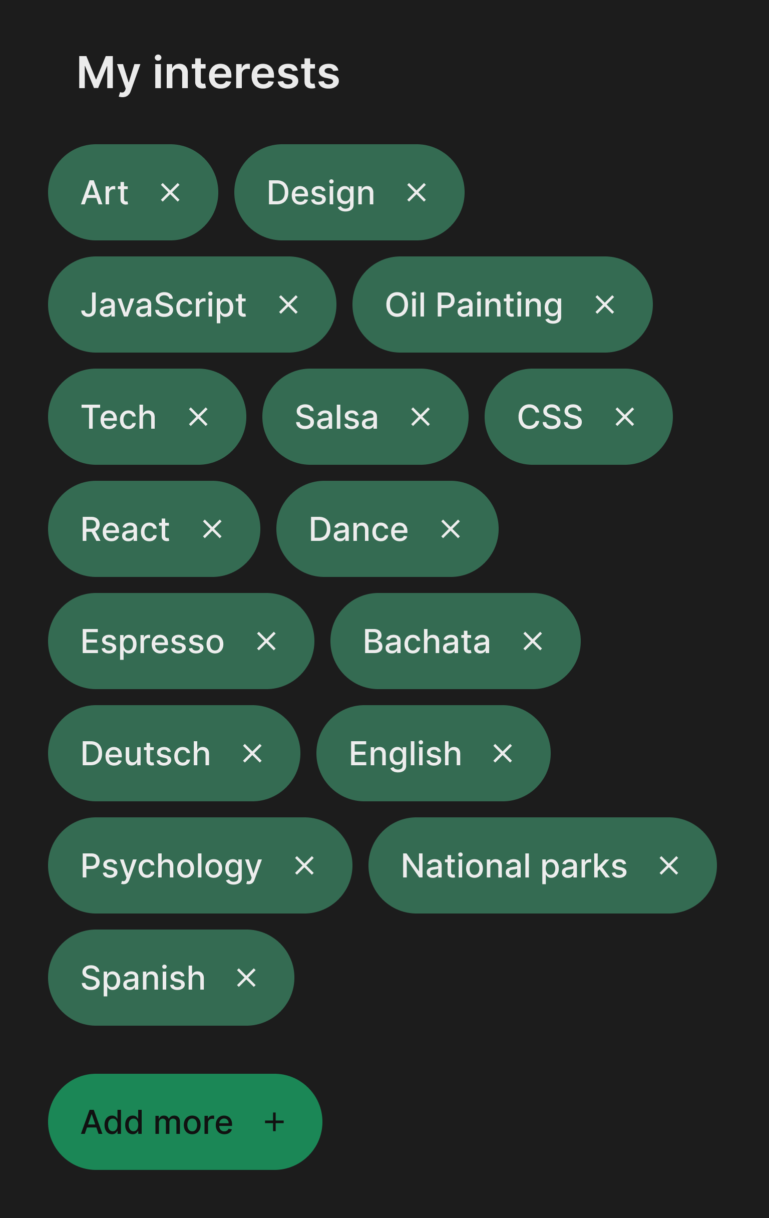 My filters and chips